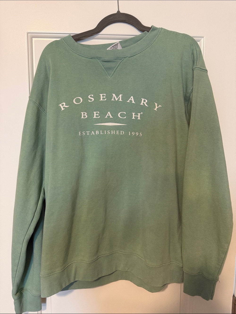 Rosemary Beach Green Crewneck Sweatshirt from Rosemary Beach Trading Co Store - Picture 2 of 5